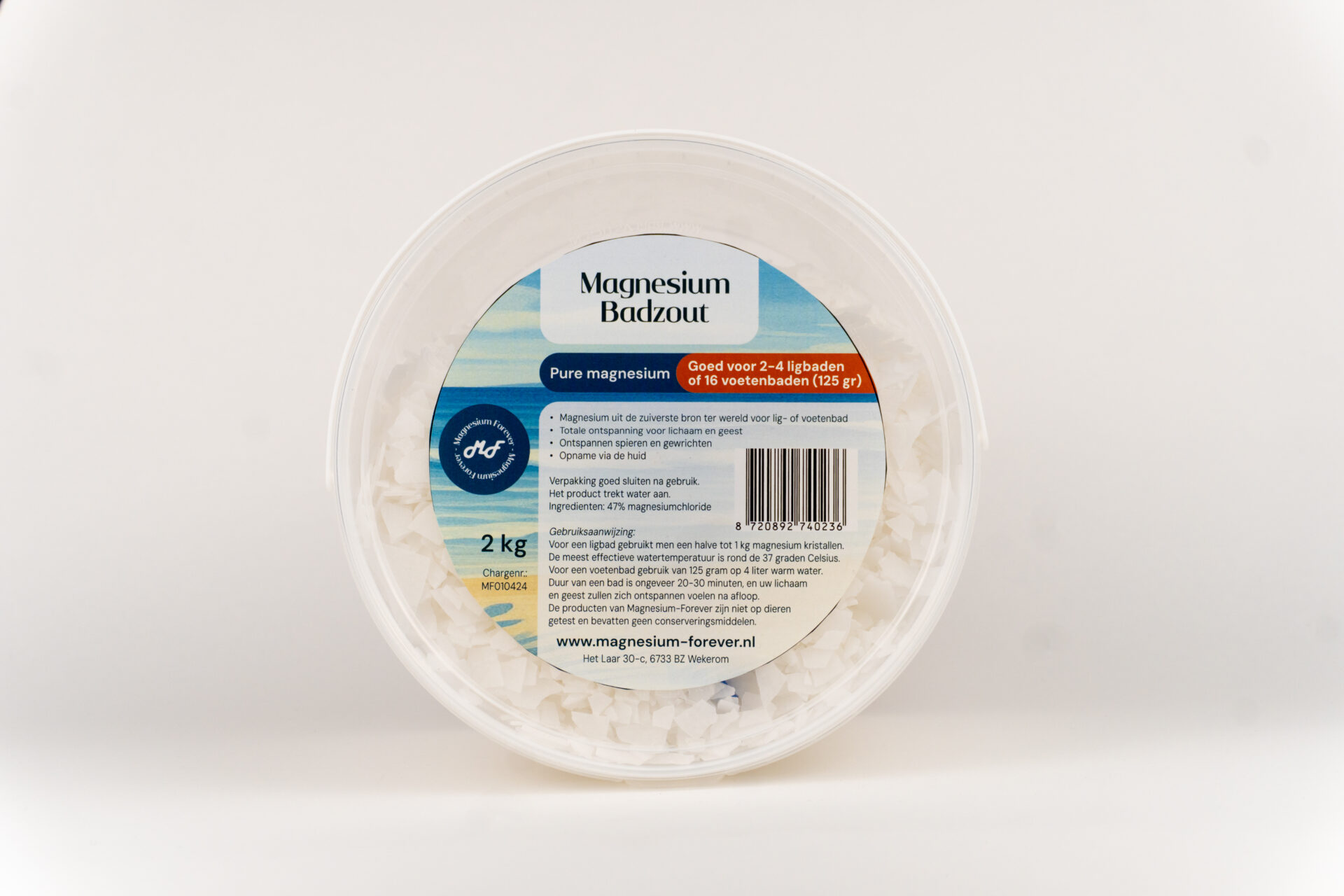 Magnesium (voet)badvlokken 2 kg (max. 2 per bestelling)