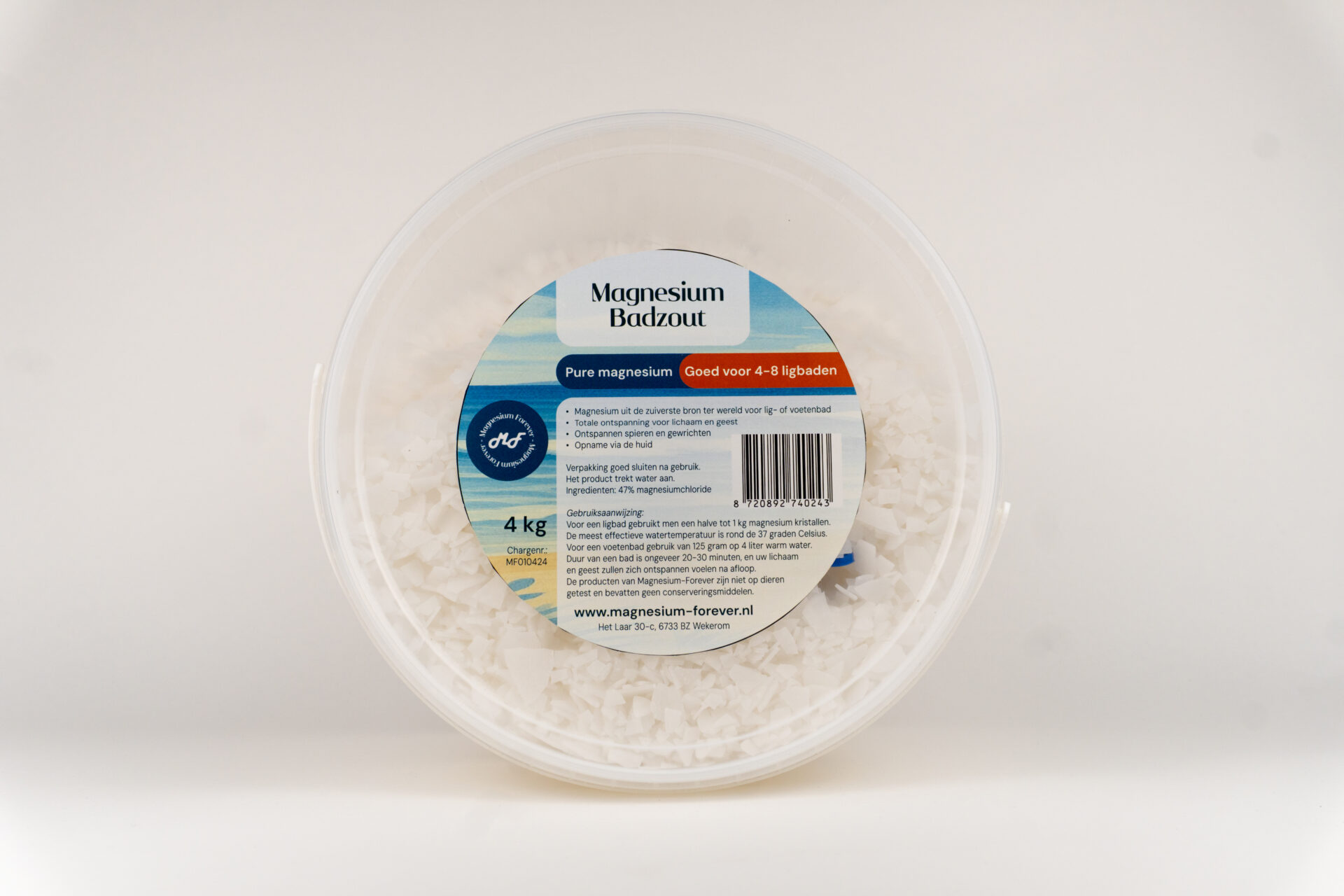 Magnesium (voet)badvlokken 4 kg (max. 2 per bestelling)