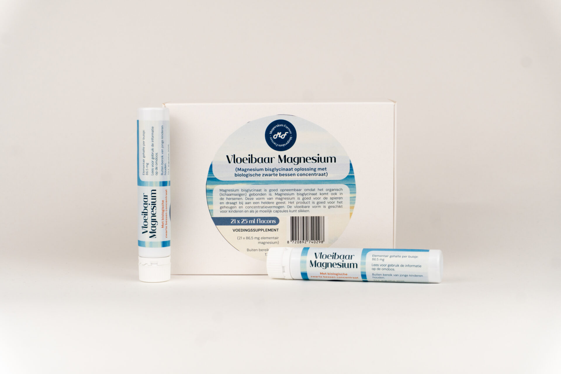 Magnesium Bisglycinaat vloeibaar zonder alcohol 21 x 25 ml - Afbeelding 2